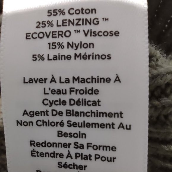 TALBOTS OLIVE GREEN KNIT PULLOVER 1/4 ZIP SHORT WAISTED CROPPED DROP SHOULDER 2X - Picture 7 of 9